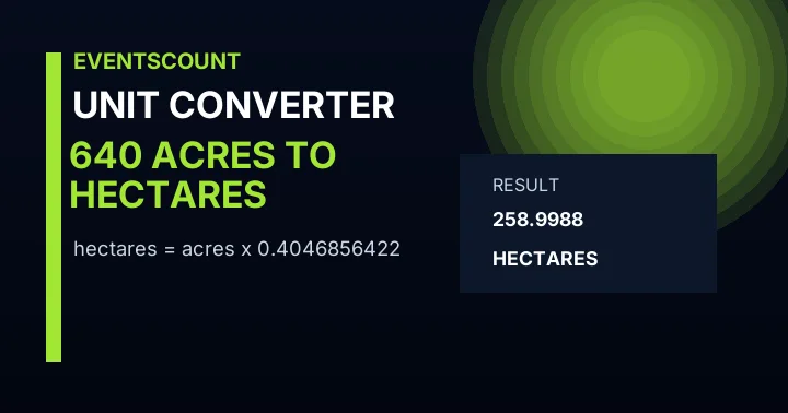 640 Acres To Hectares