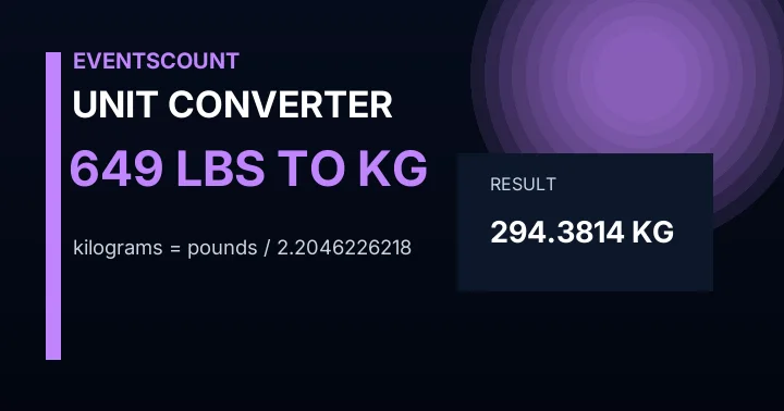 649 Lbs To Kg