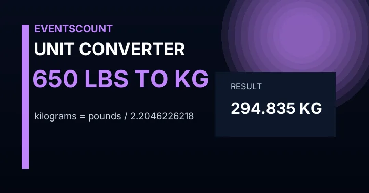 650 Lbs To Kg