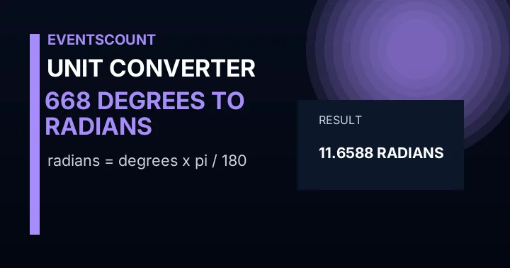 668 Degrees To Radians