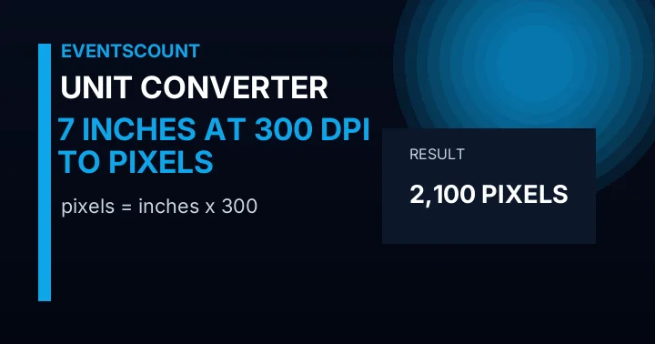 7 Inches At 300 DPI To Pixels
