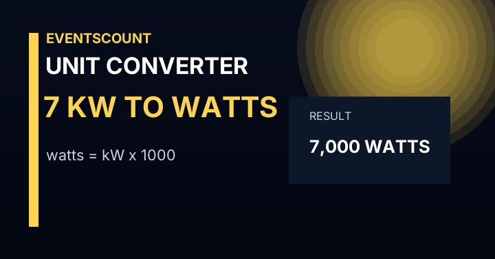 7 KW To Watts