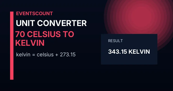 70 Celsius To Kelvin