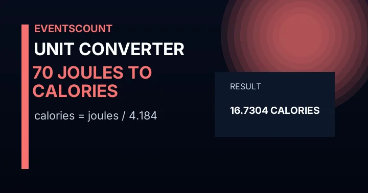 70 Joules To Calories