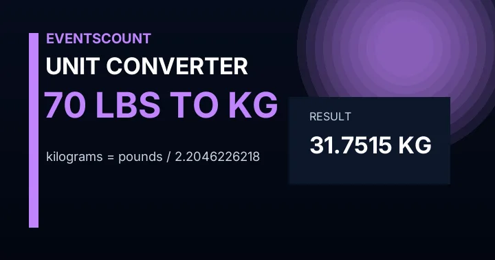 70 Lbs To Kg