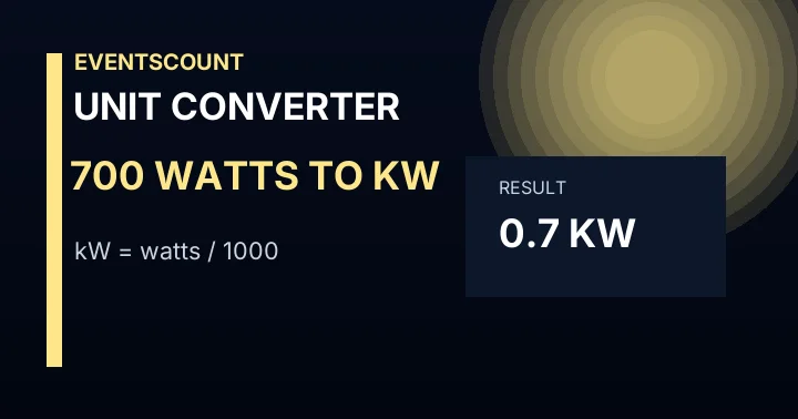 700 Watts To KW