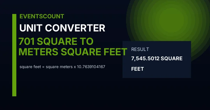 701 Square Meters To Square Feet