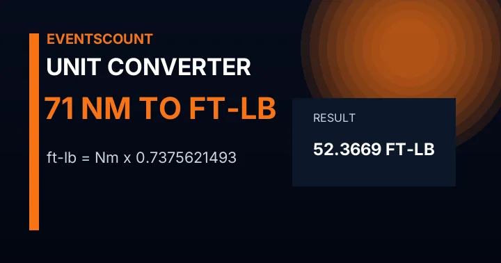 71 Nm To Ft-lb