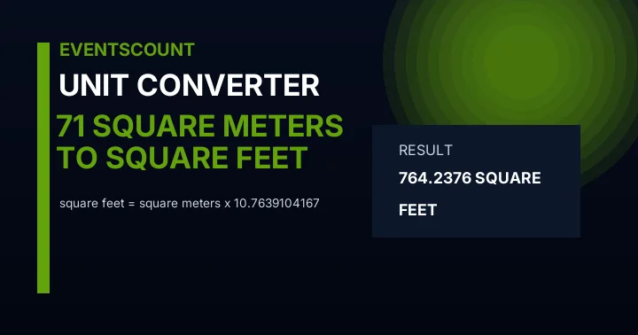 71 Square Meters To Square Feet