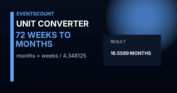 72 Weeks To Months