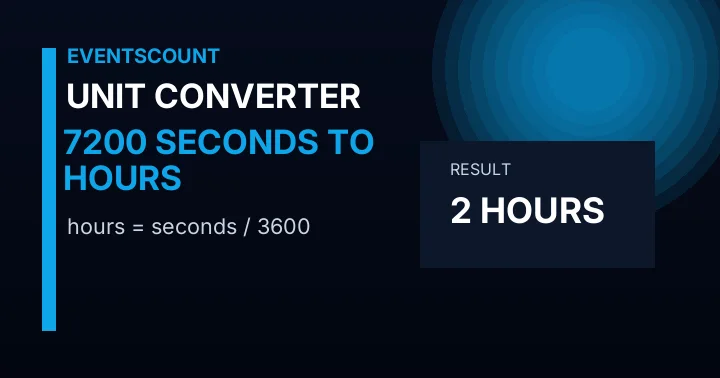 7200 Seconds To Hours