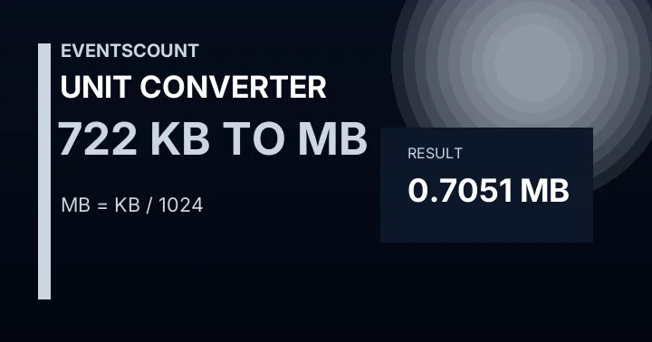 722 KB To MB