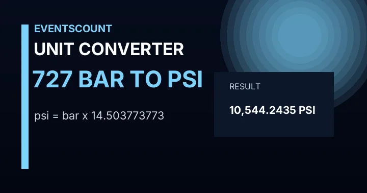 727 Bar To Psi