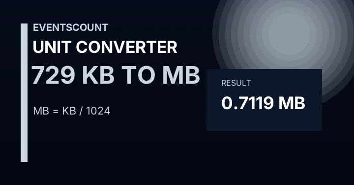 729 KB To MB
