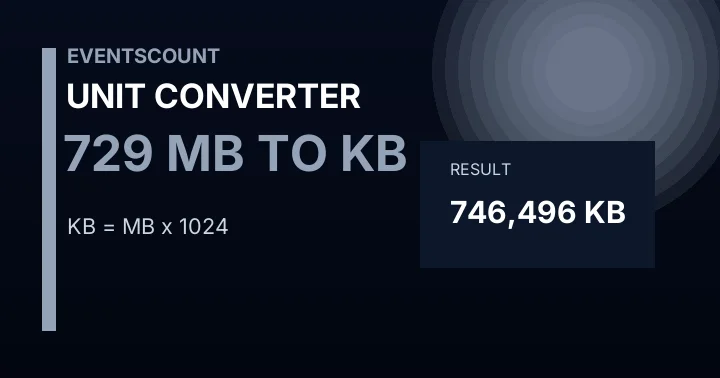 729 MB To KB