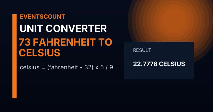73 Fahrenheit To Celsius