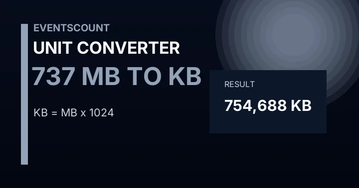 737 MB To KB