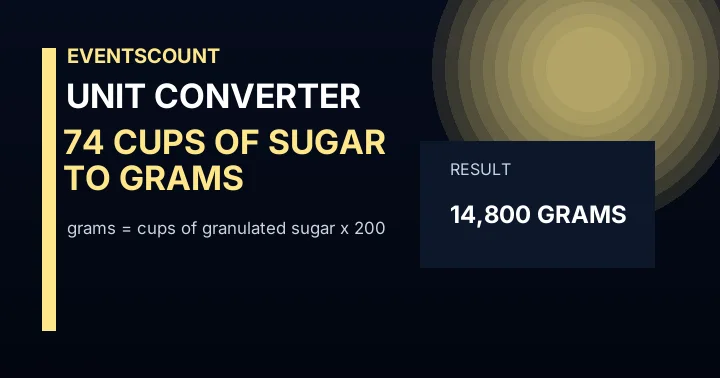 74 Cups Of Sugar To Grams