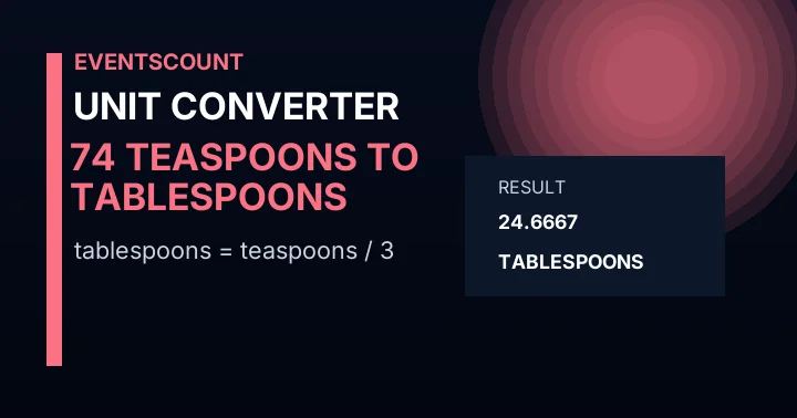 74 Teaspoons To Tablespoons