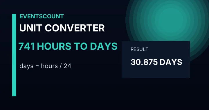 741 Hours To Days