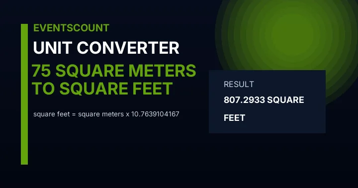 75 Square Meters To Square Feet