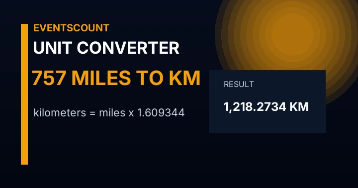 757 Miles To Km