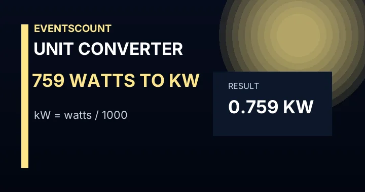 759 Watts To KW