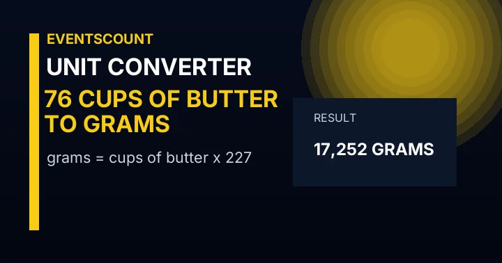 76 Cups Of Butter To Grams