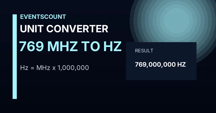 769 MHz To Hz