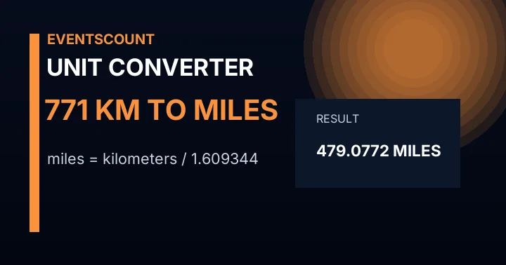 771 Km To Miles