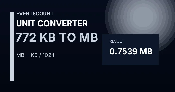 772 KB To MB