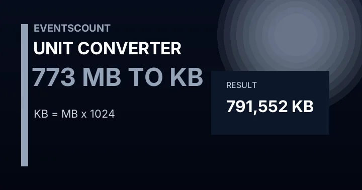 773 MB To KB