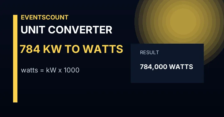 784 KW To Watts