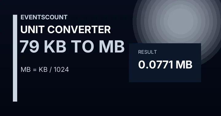 79 KB To MB
