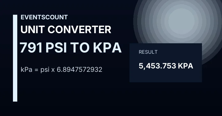 791 Psi To KPa