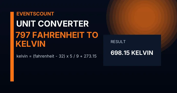 797 Fahrenheit To Kelvin