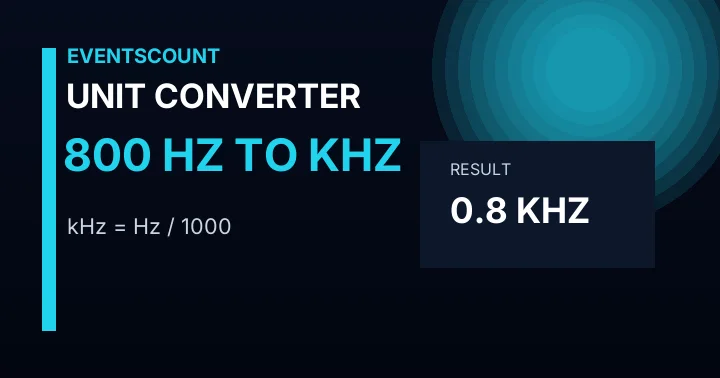 800 Hz To KHz