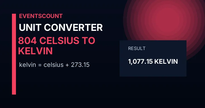 804 Celsius To Kelvin