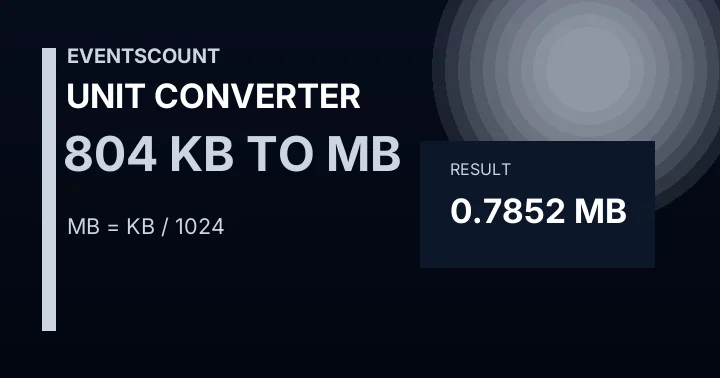 804 KB To MB