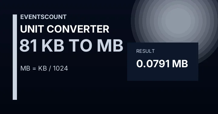 81 KB To MB