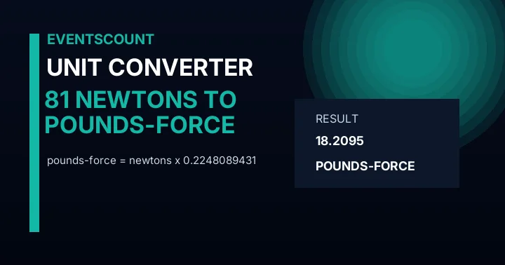 81 Newtons To Pounds-force