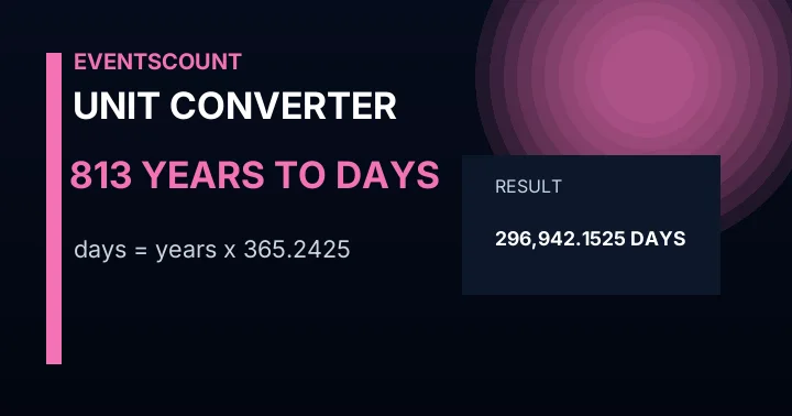 813 Years To Days