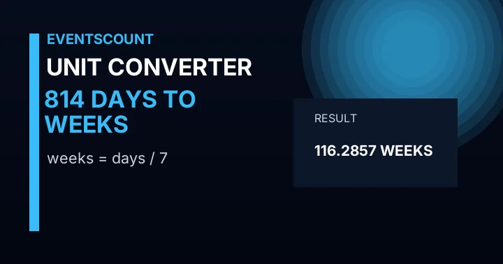 814 Days To Weeks