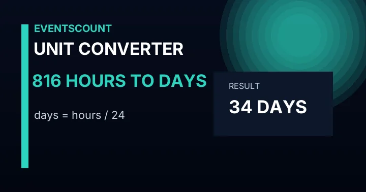 816 Hours To Days