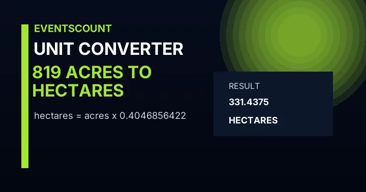 819 Acres To Hectares