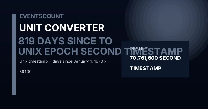 819 Days Since Unix Epoch To Second Timestamp