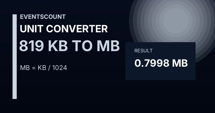 819 KB To MB