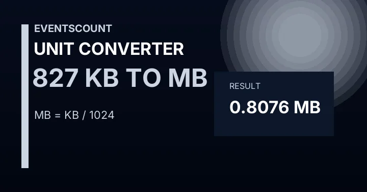 827 KB To MB