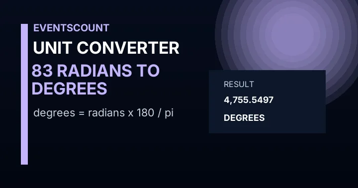 83 Radians To Degrees