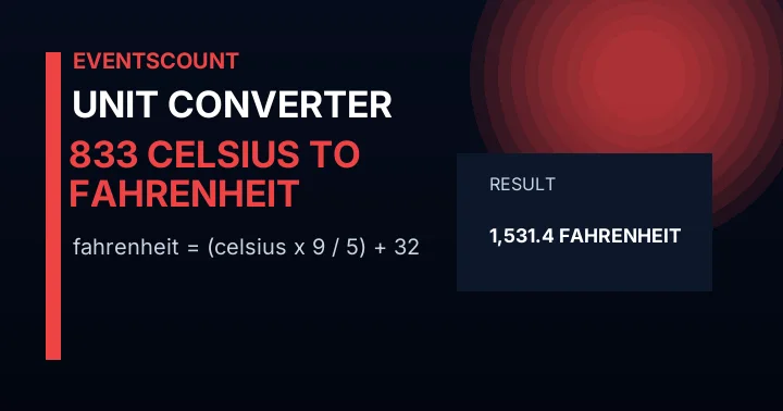 833 C to F